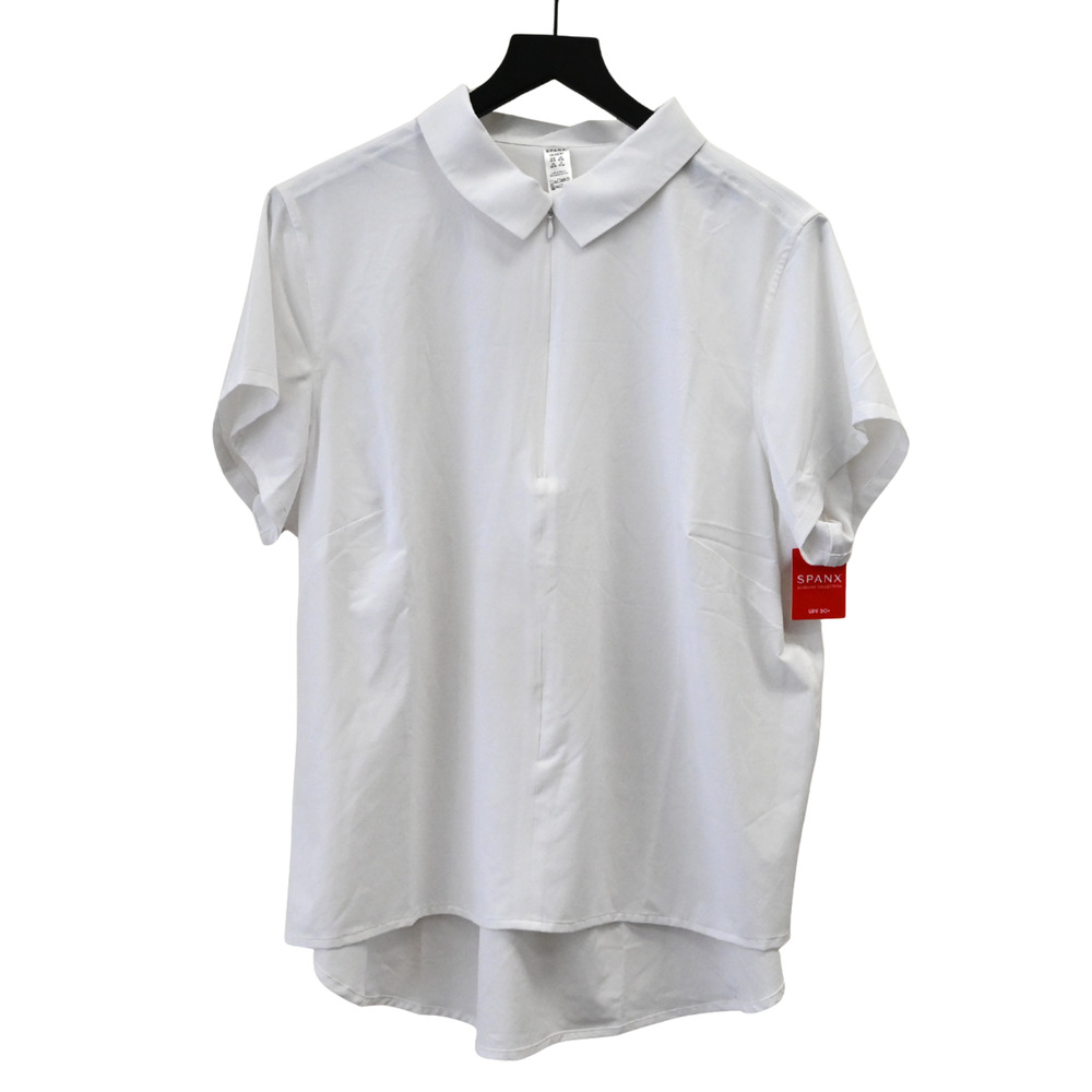 Spanx White Sunshine Short Sleeve Top Size 3X 50400R